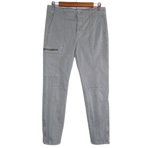 Anthropologie Olive Green Utility Zip Ankle Cargo Pants